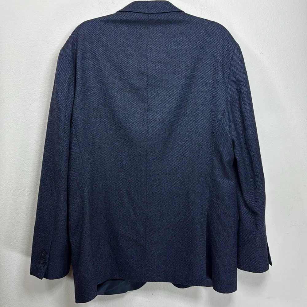 (R1) Kenneth Cole Awearness Slim Fit Navy Wool Sport Coat, Size 46 L men’s